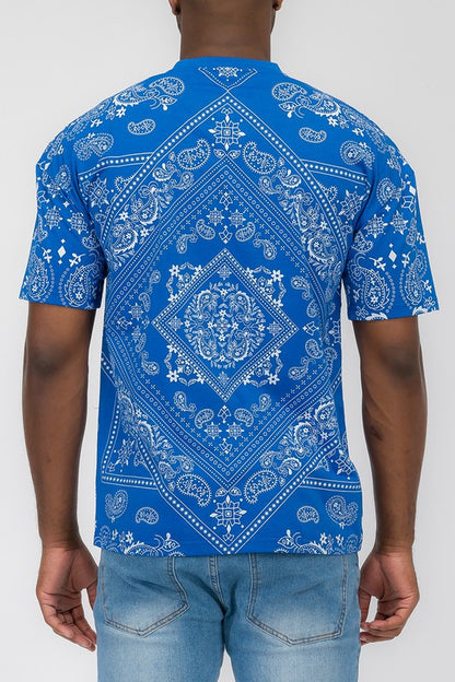 Weiv Mens Bandana Print TShirt