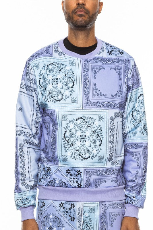 Weiv Paisley Bandana Print CrewNeck