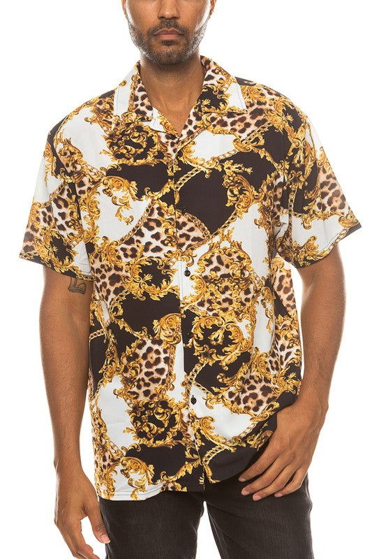 Leopard Cheetah Button Down Shirt