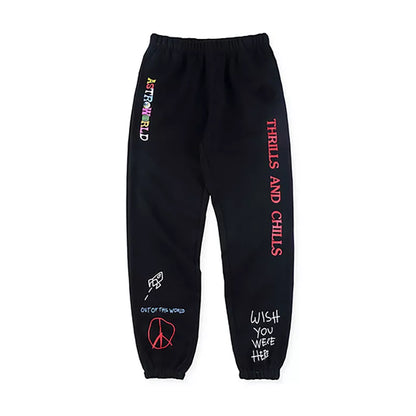 Cactus Jack - Travis Scott Letter Printed ASTROWORLD Cactus Jack Tour Sweatpants