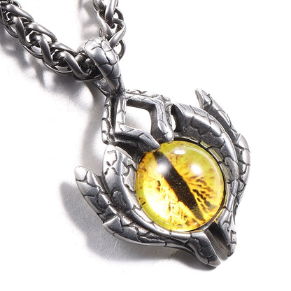 DEVIL'S EYE Titanium Steel Pendant Necklace