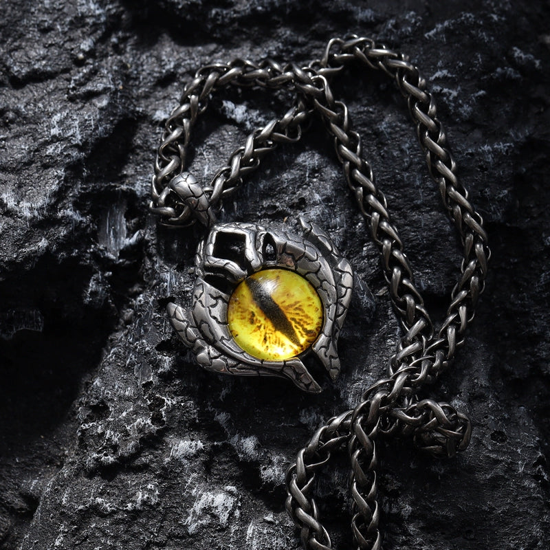 DEVIL'S EYE Titanium Steel Pendant Necklace