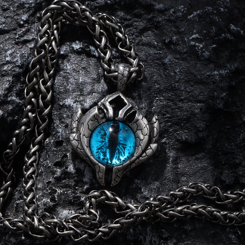 DEVIL'S EYE Titanium Steel Pendant Necklace