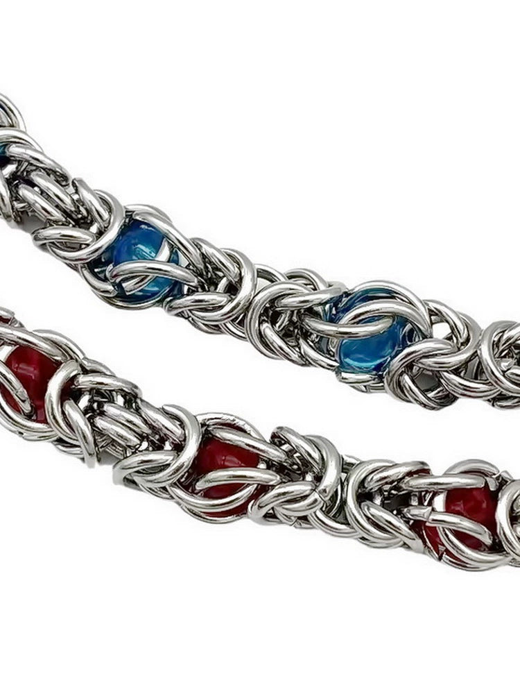 Sapphire Patchwork Men's Necklace