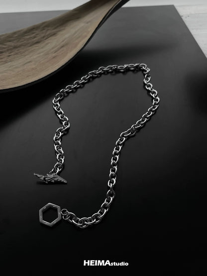 Lightning Men's Titanium Steel Necklace