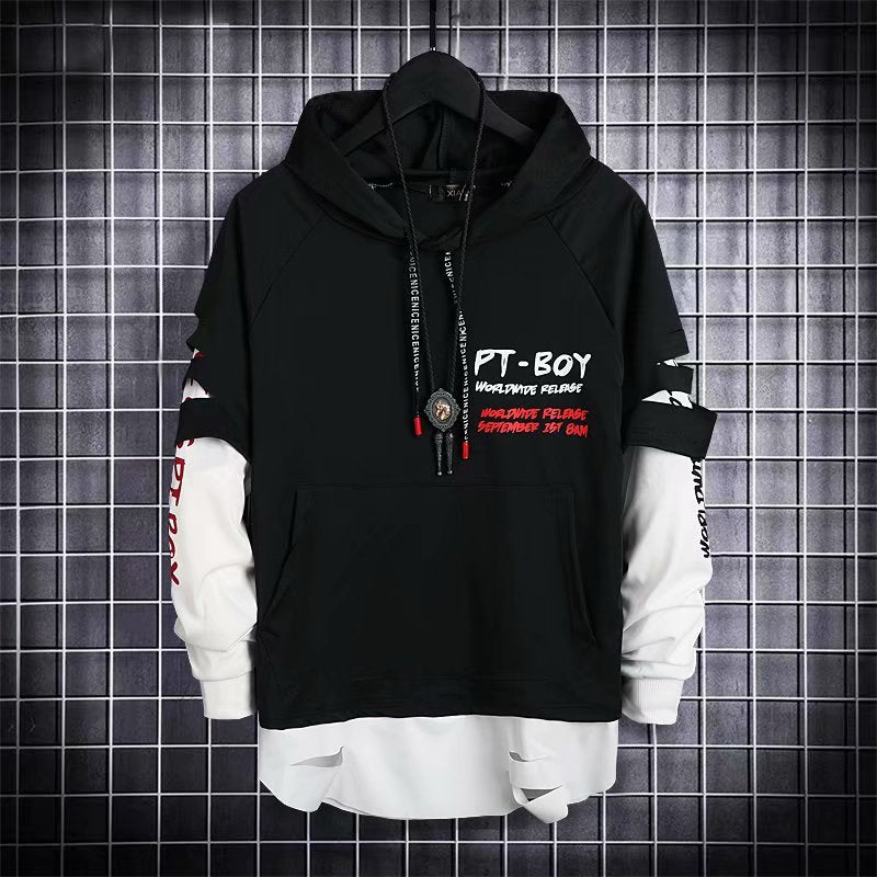 Men Letter Print Prowow Hoodies Sweatshirt