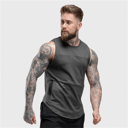 Zipper Summer Breathable Tank Tops