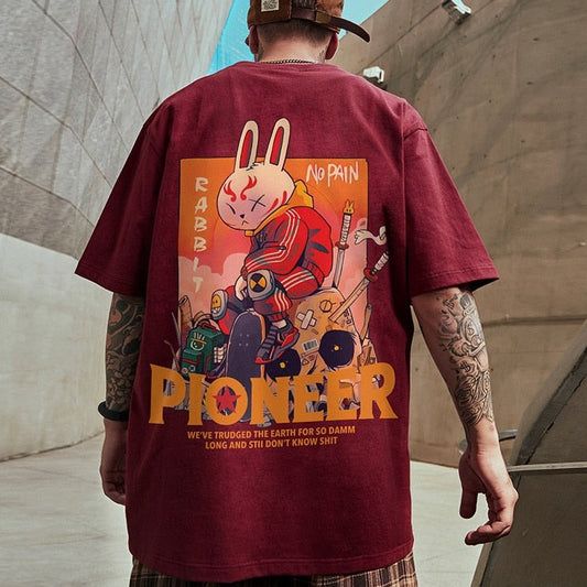 Streetwear Harajuku Wine Red T-shirt