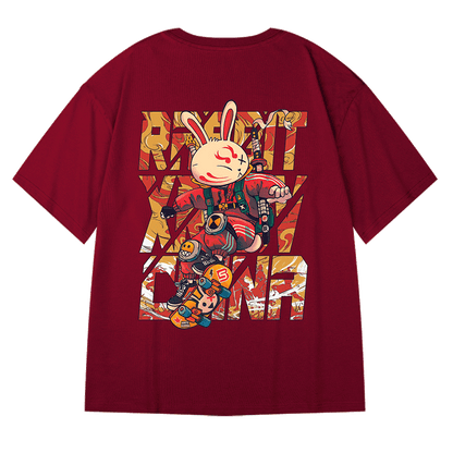 Streetwear Harajuku Wine Red T-shirt