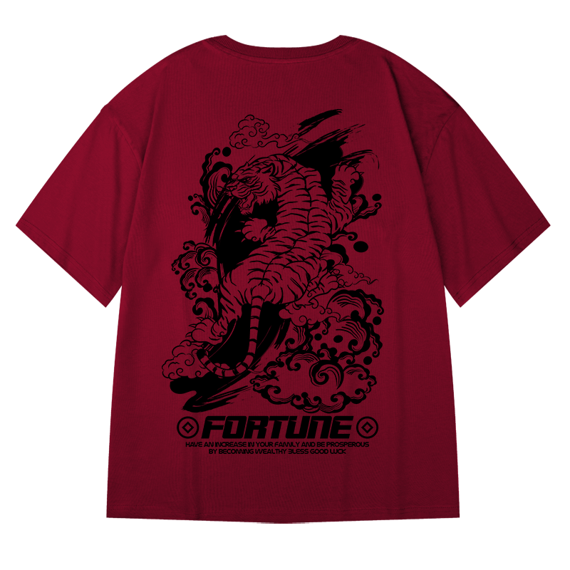 Streetwear Harajuku Wine Red T-shirt