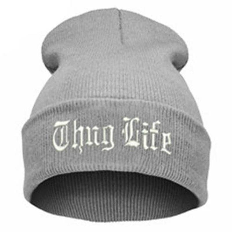 Thug Life Black Letter Beanie