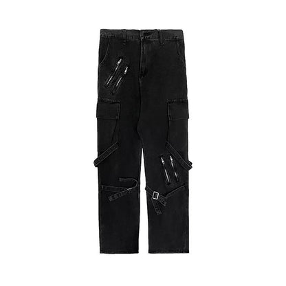 Ribbon Cargo Jeans