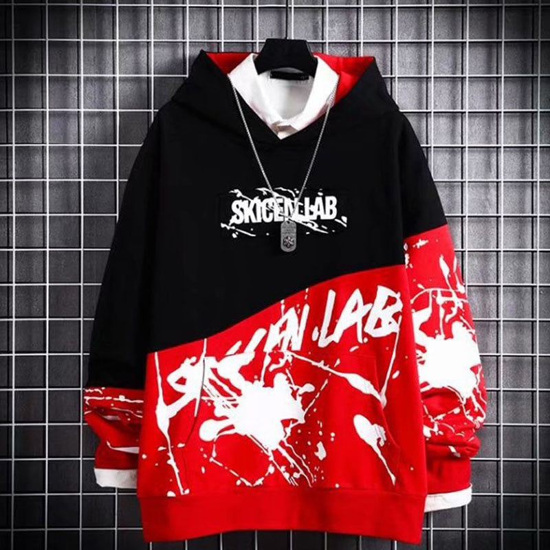 Harajuku Patchwork Japanese Hoodie