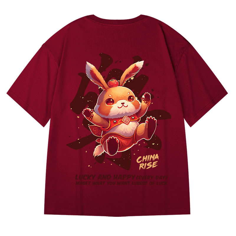 Streetwear Harajuku Wine Red T-shirt