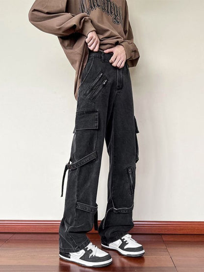 Ribbon Cargo Jeans