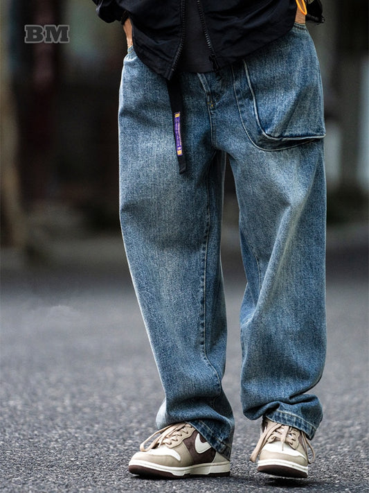 Japanese Streetwear Distressed Jeans