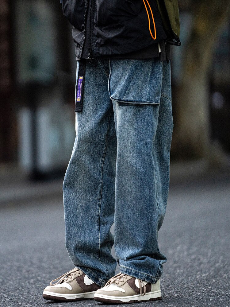 Japanese Streetwear Distressed Jeans