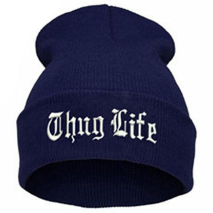 Thug Life Black Letter Beanie