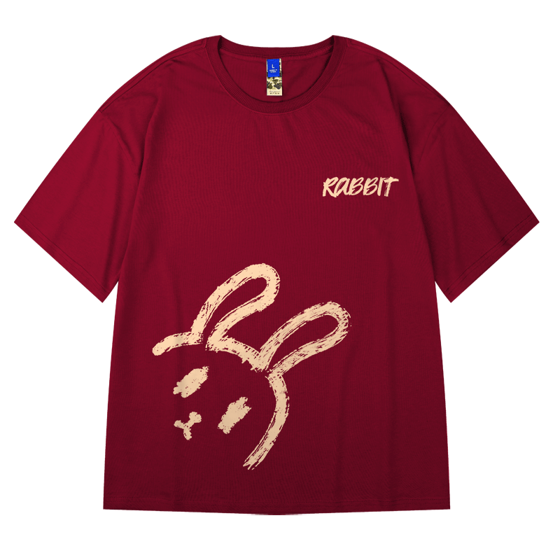 Streetwear Harajuku Wine Red T-shirt