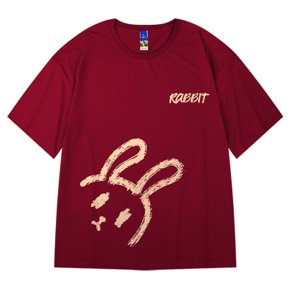 Streetwear Harajuku Wine Red T-shirt