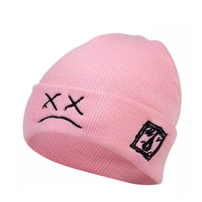 SAD EXPRESSION Embroidered Beanie