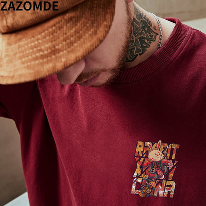 Streetwear Harajuku Wine Red T-shirt