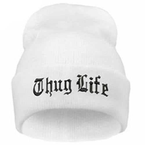 Thug Life Black Letter Beanie