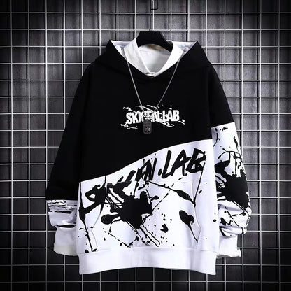 Harajuku Patchwork Japanese Hoodie