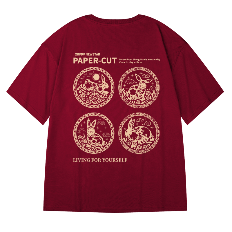 Streetwear Harajuku Wine Red T-shirt