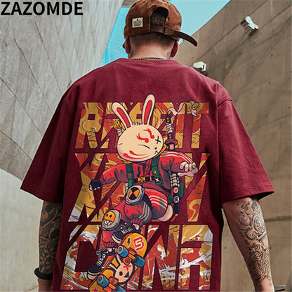 Streetwear Harajuku Wine Red T-shirt